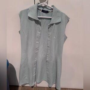 Burberry girls cotton polo dress- size 12... light blue